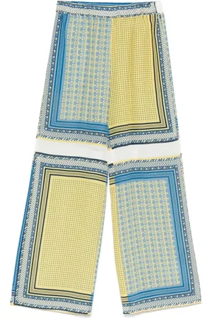 ANTONELLI Broeken, Dames, Veelkleurig, M, Jasmijn Gele Grafische Print Broek
