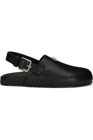 Dolce & Gabbana Schoenen, Heren, Zwart, 42 EU, Zwarte Sandalen Boston Stijl