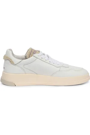 Ghoud Schoenen, Dames, Wit, 38 EU, Tweener Lage Leren Sneakers Wit/Zand