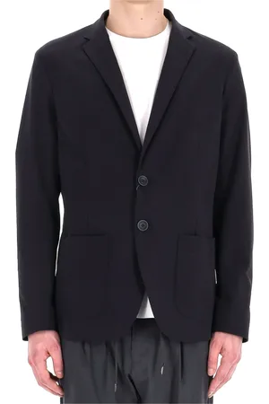HERNO Jassen, Heren, Blauw, L, Nylon, Blauwe Lichtgewicht Nylon Jas