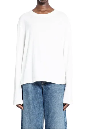 AGOLDE Tops, Dames, Wit, M, Katoen, Lichtgewicht Katoenen Jersey Boxy Tee