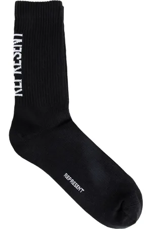 Represent Ondergoed, Heren, Zwart, ONE Size, Katoen, Logo Jacquard Katoenen Sokken