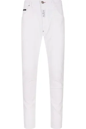 Philipp Plein Jeans, Heren, Wit, W33, Denim, Slim-fit Jeans