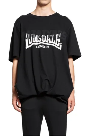 PROTOTYPES Tops, Heren, Zwart, L, Katoen, T-shirt met cut-out achterkant