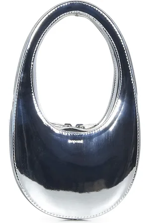COPERNI Tassen, Dames, Veelkleurig, ONE Size, Leer, Zilveren Schoudertas met Mini Swipe Design