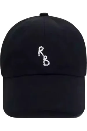 Ruslan Baginskiy Accessoires, Dames, Zwart, ONE Size, Katoen, Zwarte Designer Logo Baseballpet