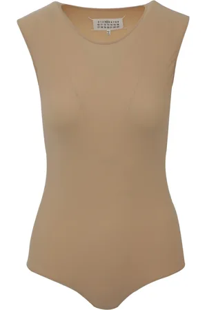 Maison Margiela Tops, Dames, , XS, Naadloze Bodysuit Naakt Topwear