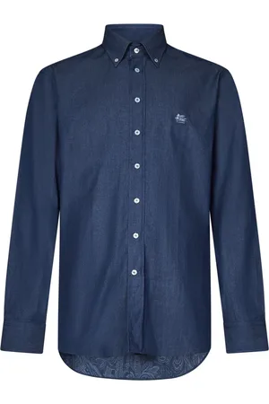 Etro Overhemden, Heren, Blauw, 3Xl, Katoen, Blauw Stijlvol Shirt voor Mannen
