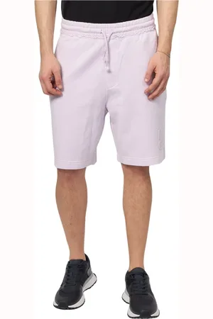HUGO BOSS Korte broeken, Heren, Paars, M, Katoen, Paarse Distrell Katoenen Bermuda Shorts