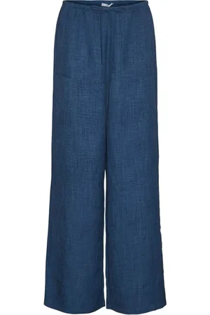 VERO MODA Broeken, Dames, Blauw, S, Denim, Losse Denim Broek Blauw Freewear