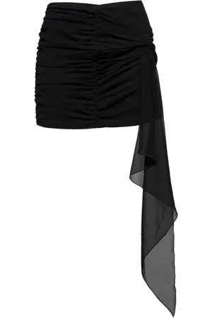 Silvian Heach Rokken, Dames, Zwart, 2Xs, Polyester, Gedrapeerde Minirok