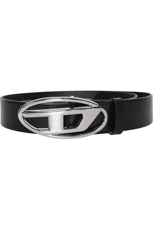 Diesel Accessoires, Heren, Zwart, 90 CM, Zwarte Leren Riem Stijlvol Accessoire