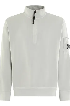 C.P. Company Sweatshirts & Hoodies, Heren, Grijs, M, Polo Kraag Sweatshirts voor Heren