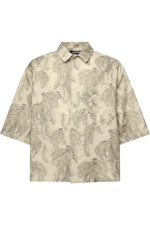 Jacquemus Overhemden, Heren, , M, Katoen, Jacquard Katoenen Boxy Shirt