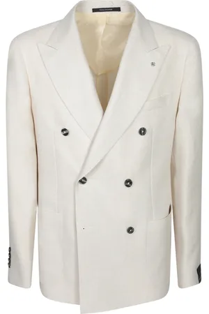 TAGLIATORE Jassen, Heren, Wit, S, Herenkleding Blazer Wit Ss 25