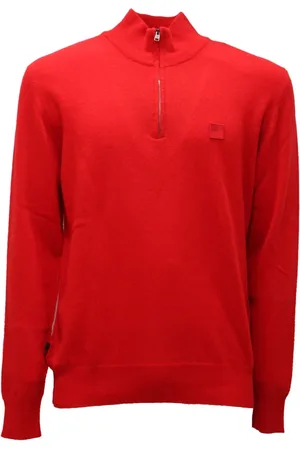 Woolrich Truien, Heren, Rood, M, Wol, Supergeelong Logo Woltrui