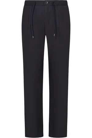 HERNO Broeken, Heren, Blauw, L, Katoen, Blauwe Elastische Taillebroek Ss 25