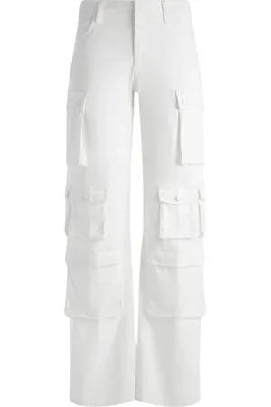 ALICE+OLIVIA Broeken, Dames, , S, Katoen, Cargo Wide Leg Broek