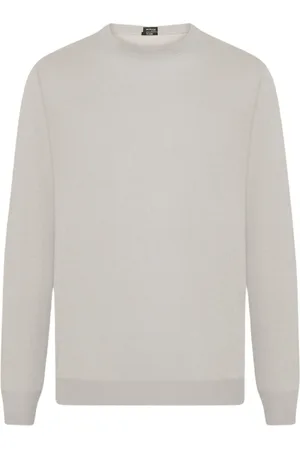 Kiton Truien, Heren, Grijs, S, Katoen, Katoenen Trui