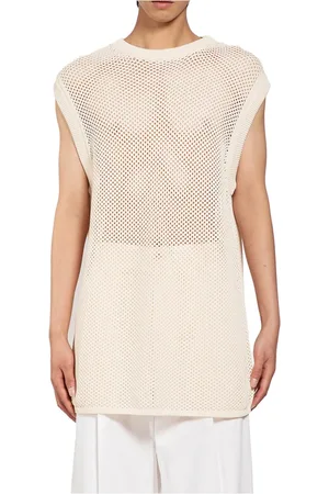 LANEUS Truien, Heren, , S, Nylon, Opengebreide Vest Unisex Crème