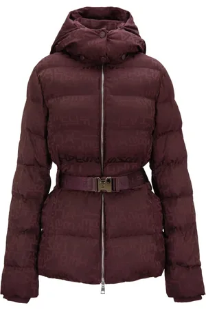 Elisabetta Franchi Jassen, Dames, Rood, S, Polyester, Gewatteerde jas met capuchon voor dames