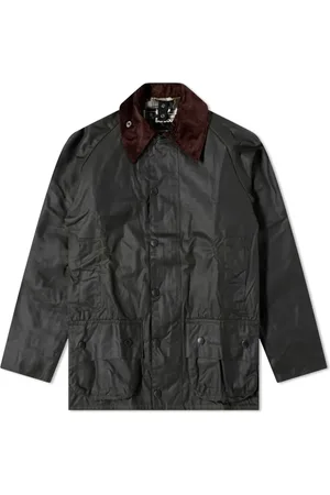 Barbour Jassen, Heren, Groen, 4Xs, Katoen, Stijlvolle gewaxte jas met katoenen voering