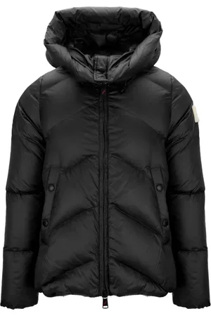 afterlabel Jassen, Dames, Zwart, L, Korte donsjas met hoge kraag