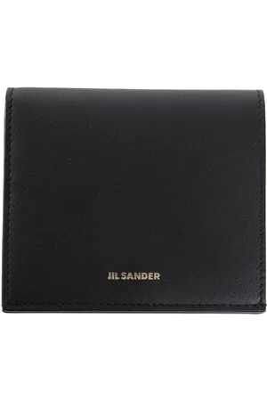 Jil Sander Accessoires, Heren, Zwart, ONE Size, Leer, Zwarte leren portemonnee met kaartsleuven