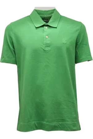 BALLANTYNE Tops, Heren, Groen, M, Polo Hals Shirt Korte Mouwen
