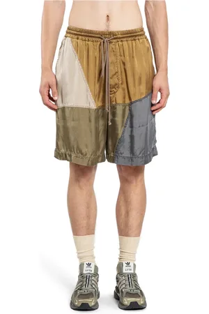 SONG FOR THE MUTE Korte broeken, Heren, Veelkleurig, M, Satijn, Patchwork Elastische Shorts