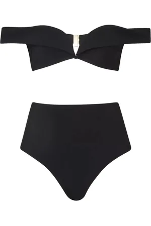 ZIMMERMANN Badkleding, Dames, Zwart, S, Lexi Bikini met Open Schouders