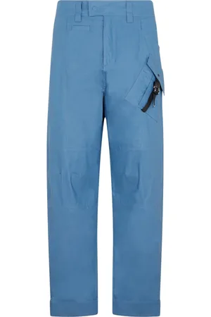 Dior Broeken, Heren, Blauw, L, Katoen, Cargo broek met bandjes