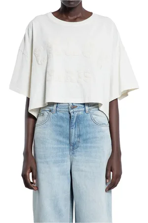 Chloé Tops, Dames, Wit, S, Katoen, Kokosmelk Wijde Mouw Top