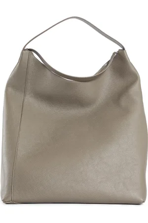 STUDIO NICHOLSON Tassen, Dames, Grijs, ONE Size, Leer, Olifant Textuur Leren Hobo Tas