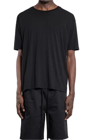 THOM KROM Tops, Heren, Zwart, 2Xl, Katoen, Zwart Bamboe Katoen Jersey T-Shirt