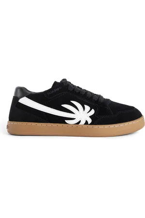 Palm Angels Schoenen, Dames, Zwart, 37 EU, Suède, Zwarte Suède Veterschoenen