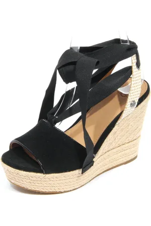 UGG Schoenen, Dames, Zwart, 36 EU, Zwarte Shiloh Sleehak Sandaal