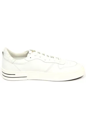 HIDE&JACK Schoenen, Heren, Wit, 45 EU, Vintage effect lage top schoenen
