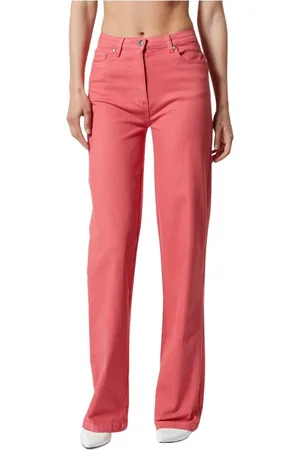 Silvian Heach Jeans, Dames, Roze, W26, Katoen, Gekleurde jeans met rechte pijpen