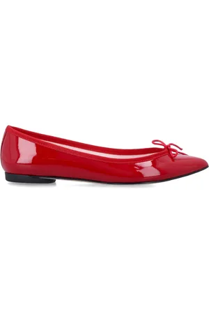 Repetto Schoenen, Dames, Rood, 39 EU, Leer, Vlam Rode Puntige Neus Ballet Flats