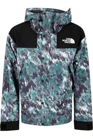 The North Face Jassen, Heren, Veelkleurig, XL, Poederblauwe Hooded Outerwear met Zakken