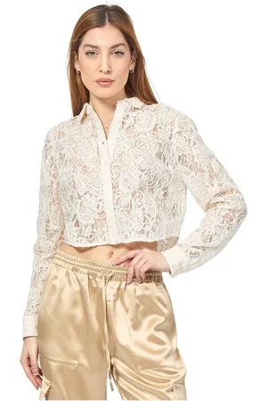 Guess Blouses & Shirts, Dames, , L, Cropped Longsleeve Shirt
