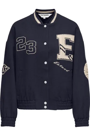 ONLY Jassen, Heren, Blauw, M, Chara Baseball Jack Night Sky/Whitecap Gray