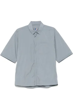 K-Way Overhemden, Heren, Blauw, M, Grijze T-shirt voor informele uitstapjes