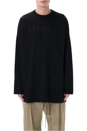 FEAR OF GOD Tops, Heren, Zwart, L, Katoen, Zwarte Eternal L/S T-shirt