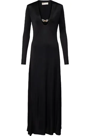 Tory Burch Kleedjes, Dames, Zwart, S, Jessa Midi Jurk