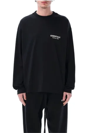 FEAR OF GOD Tops, Heren, Zwart, XL, Katoen, Jet Longsleeve Tee