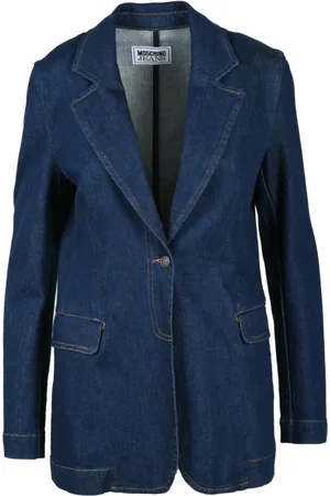 Moschino Jassen, Dames, Blauw, L, Katoen, Jas