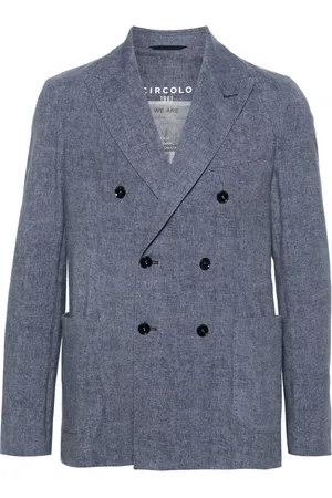 Circolo Jassen, Heren, Blauw, 3Xl, Katoen, Double-Breasted Blazer