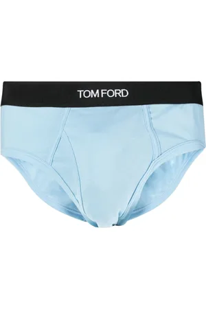 Tom Ford Ondergoed, Heren, Blauw, XL, Katoen, Blauwe Katoenen Slip